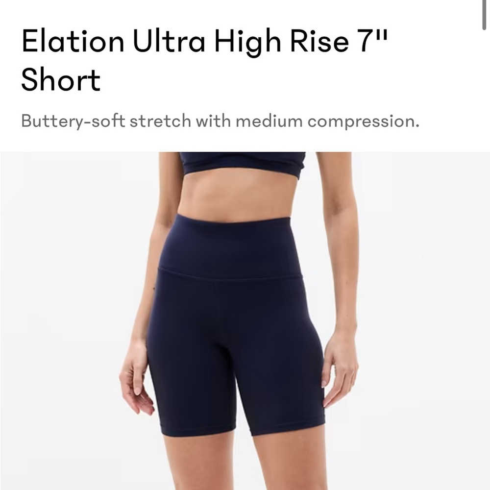 Navy Ultra high rise elation short